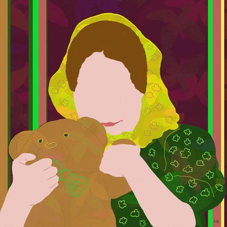 Лариса Корж (Графика цифровая (принты) - 
                  35 x 35 см) Мишка