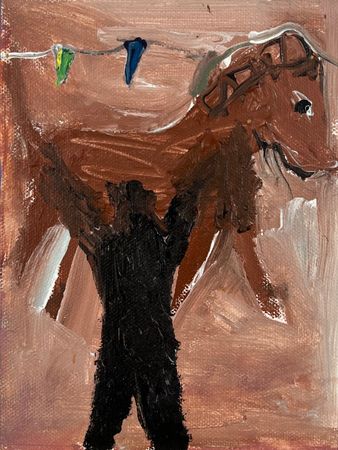 Влад Мальцев (Картина, живопись - 
                  15 x 20 см) Силач