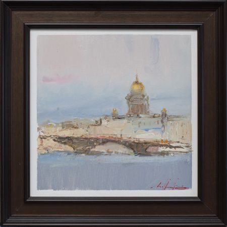Евгений Бурцев (Картина, живопись - 
                  40 x 40 см) Этюд в СПб 26-7