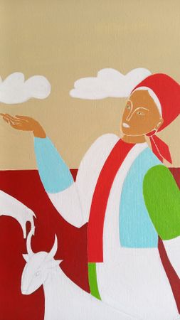 Саша Катинаускиене (Картина, живопись - 
                  40 x 50 см) Пастушка