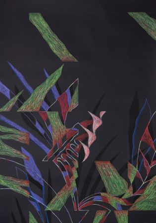 Диалет Шагой (Авторская графика - 
                  70 x 100 см) Без названия