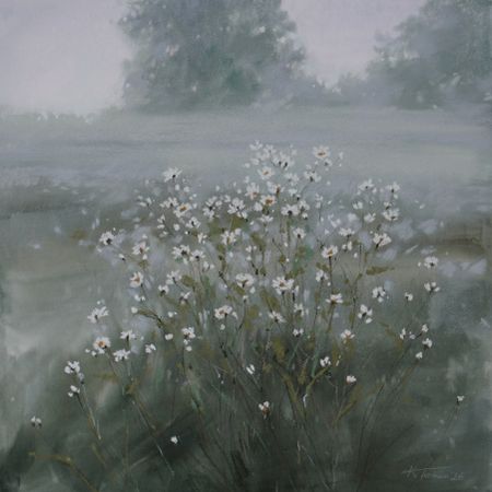 Катя Тетто (Авторская графика - 
                  60 x 60 см) Утренний туман