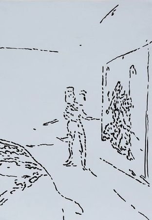 Дарья Растунина (Авторская графика - 
                  29 x 42 см) Без названия, из серии "Комнаты"