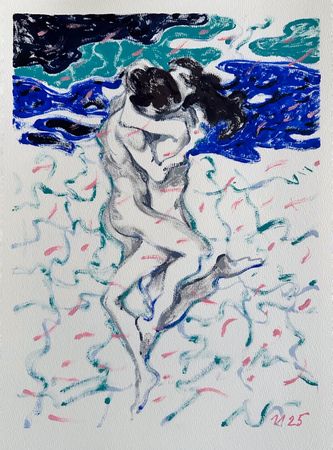 Илья Филатов (Авторская графика - 
                  31 x 41 см) Любовники