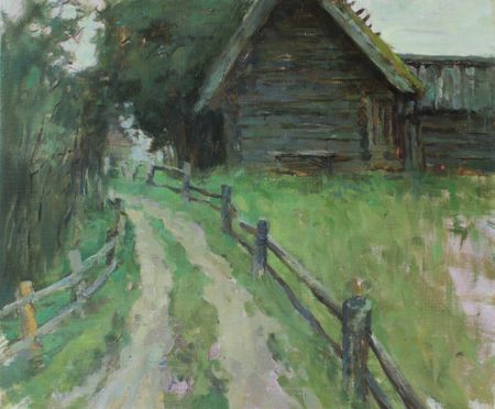 Алина Коршункова (Картина, живопись - 
                  60 x 50 см) Деревенский пейзаж