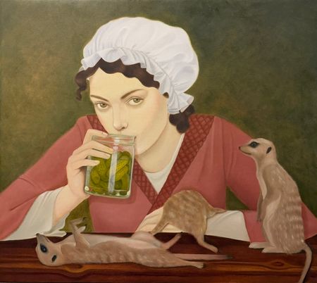 Нина Григель (Картина, живопись - 
                  90 x 80 см) Мама дома. Часть 1