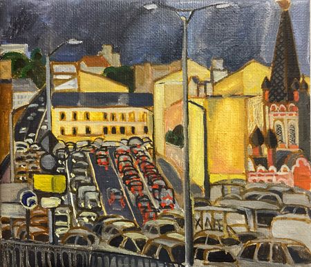 Мила Гаврилова (Картина, живопись - 
                  35 x 30 см) Шумный Смоленск