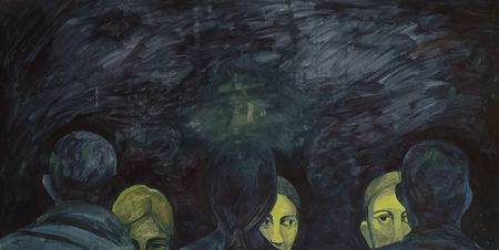 Оля Душкина (Картина, живопись - 
                  100 x 50 см) Отражение картошек