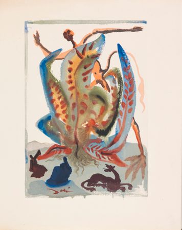 Сальвадор Дали (Графика печатная - 
                  26 x 38 см) Чревоугодие (Gluttony)