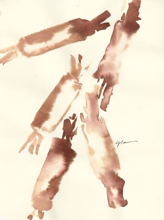 Виктория Зарецкая (embrassé par la muse) (Авторская графика - 
                  13.9 x 18.5 см) Caramel