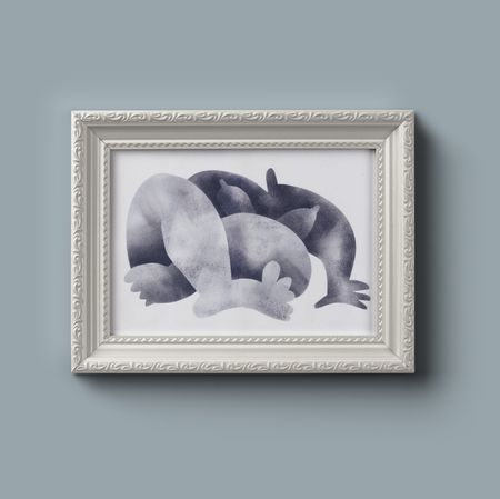Тася Василькова (Авторская графика - 
                  30 x 41 см) Поза