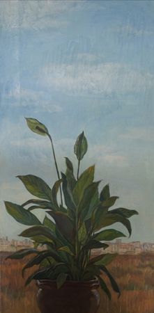 Александра Егорова (Картина, живопись - 
                  50 x 100 см) Большой цветок
