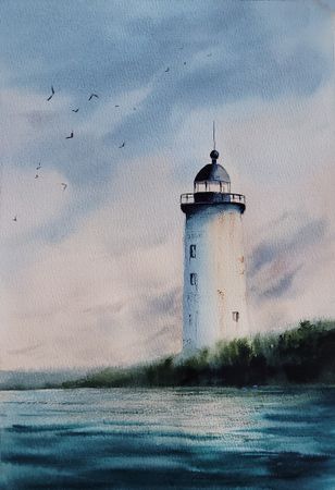 Светлана Юматова (Авторская графика - 
                  19 x 28 см) Июньский вечер