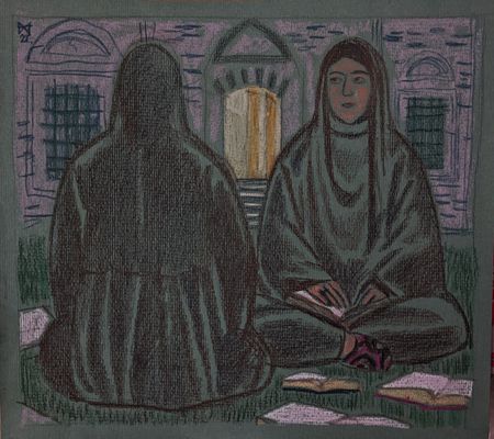 Анастасия Мотина (Авторская графика - 
                  26 x 24 см) Диалог