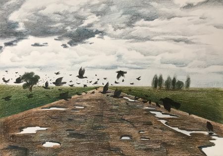 Александра Курьянова (Авторская графика - 
                  29.7 x 21 см) Путь