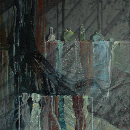 Ася Багаева (Картина, живопись - 
                  60 x 60 см) Магазинчик бабушки