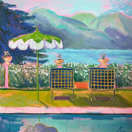 Александра Мато (Картина, живопись - 
                  80 x 80 см) Lake Como, Italy