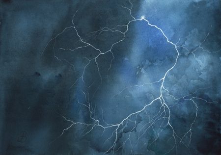 Алла Валежина (Авторская графика - 
                  42 x 30 см) Гроза