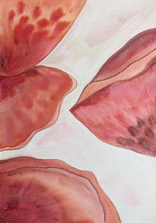 Ольга Ширяева (Авторская графика - 
                  29 x 42 см) Марсианские цветы