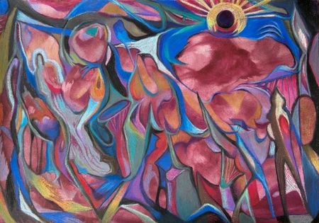 Юнна Никитина (Авторская графика - 
                  60 x 42 см) Солнечное затмение