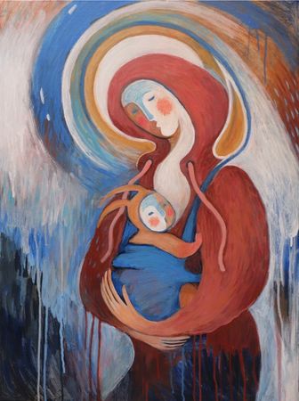 Катерина Бим (Картина, живопись - 
                  60 x 80 см) Мадонна