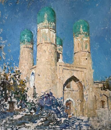 Ёкуб Бекназаров (Картина, живопись - 
                  120 x 150 см) Мечеть