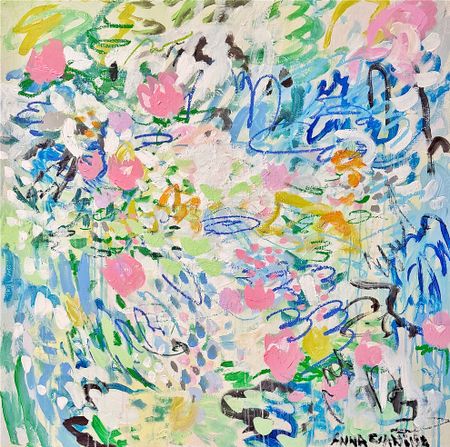 Анна Ганина (Картина, живопись - 
                  100 x 100 см) Lily pond