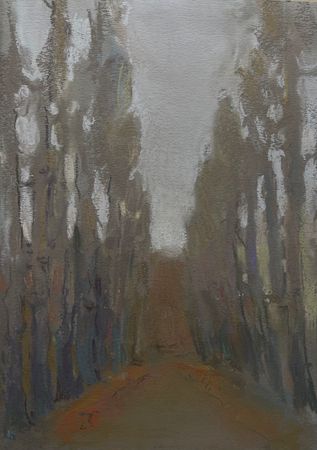 Алёна Губарь (Авторская графика - 
                  30 x 42 см) Тополя