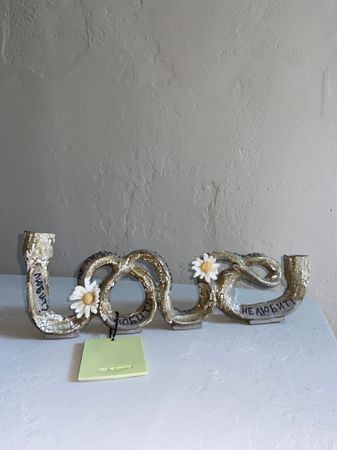Елизавета Букина (Объект - 
                  33 x 11 см) Подсвечник "LOVE"