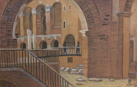 Екатерина Маланьина (Авторская графика - 
                  33.5 x 21.5 см) Театр Марцелла
