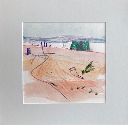 Олег Агафонов (Авторская графика - 
                  28 x 27 см) Палаточный лагерь в песках