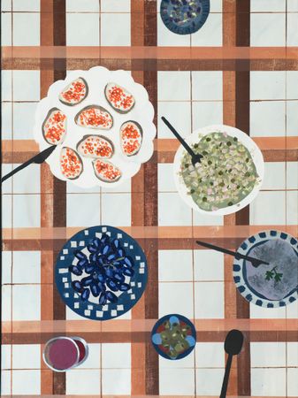 Анна Мельниченко (Картина, живопись - 
                  60 x 80 см) Холодные закуски