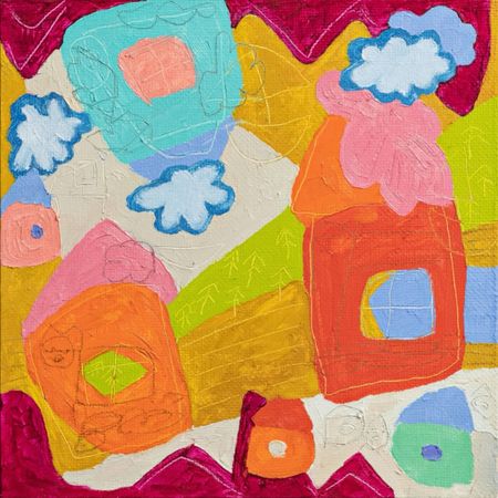 Анна Сави (АСА) (Картина, живопись - 
                  30 x 30 см) Про дома
