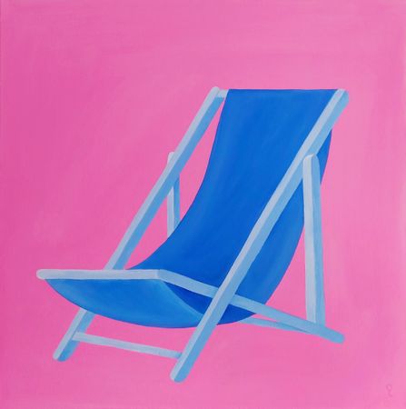 Оливия Лем (Картина, живопись - 
                  60 x 60 см) Синий стул