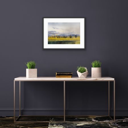 Жанна Губина (Авторская графика - 
                  56 x 38 см) Между небом и землей
