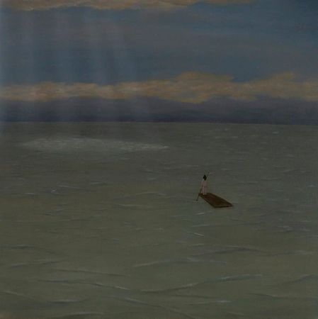 Лана Берг (Картина, живопись - 
                  50 x 50 см) Девушка с веслом