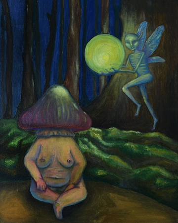 Анна Коноплева (Картина, живопись - 
                  30 x 40 см) CAN U PASS ME A LIGHT, PLEASE?