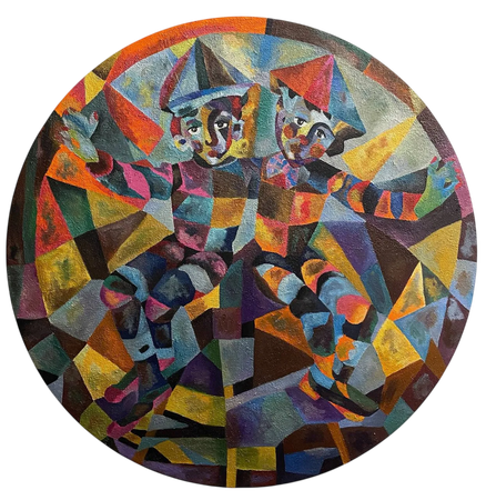 Татьяна Федоровская (Картина, живопись - 
                  150 x 150 см) В КРУГЕ