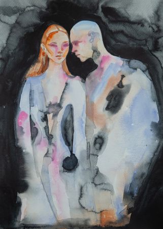 Елизавета Журавлева (Авторская графика - 
                  29 x 40 см) Единение