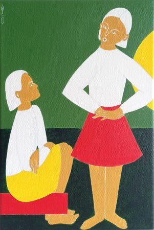 Саша Катинаускиене (Картина, живопись - 
                  20 x 30 см) Песня на лужайке