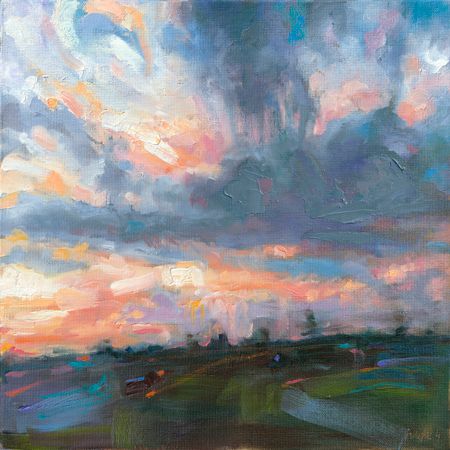 Татьяна Ивченкова (Картина, живопись - 
                  32 x 32 см) В поезде