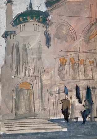 Алина Буглеева (Авторская графика - 
                  12 x 18 см) Стамбул