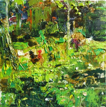 Людмила Кылыч (Картина, живопись - 
                  15 x 15 см) Куры