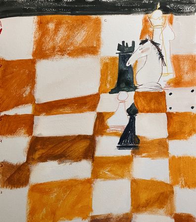 Анастасия Мазур-Скробова (Авторская графика - 
                  30 x 30 см) Стратегия