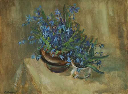 Елена Санина (Картина, живопись - 
                  40 x 30 см) Весенние цветы
