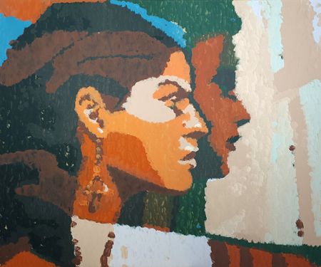 Максим Лезарев (Картина, живопись - 
                  120 x 100 см) Echo in Terracotta