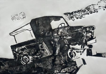 Саша Ярцева (Графика печатная - 
                  84 x 60 см) Остов