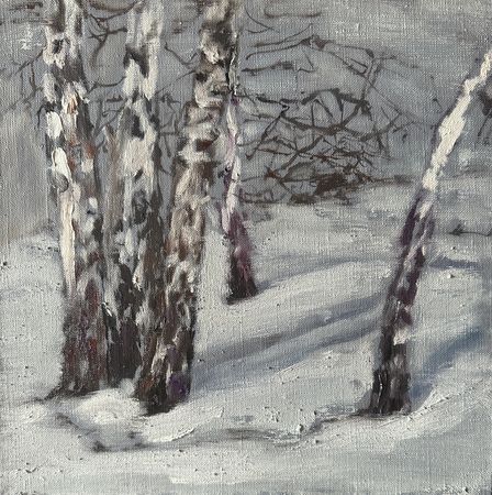 Надежда Богомолова (Картина, живопись - 
                  30 x 30 см) Берёзы