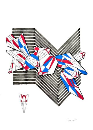 Марина Астахова (Авторская графика - 
                  50 x 70 см) Композиция 14