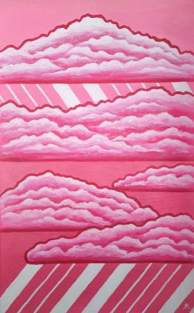 Юлия Мананникова (Картина, живопись - 
                  50 x 80 см) Pink Rainy